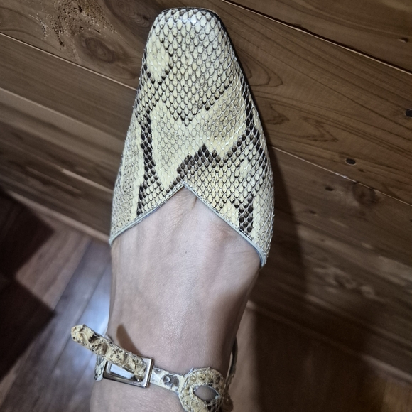 Snakeskin Patterned Strapy Shoes - Picture 1 of 10